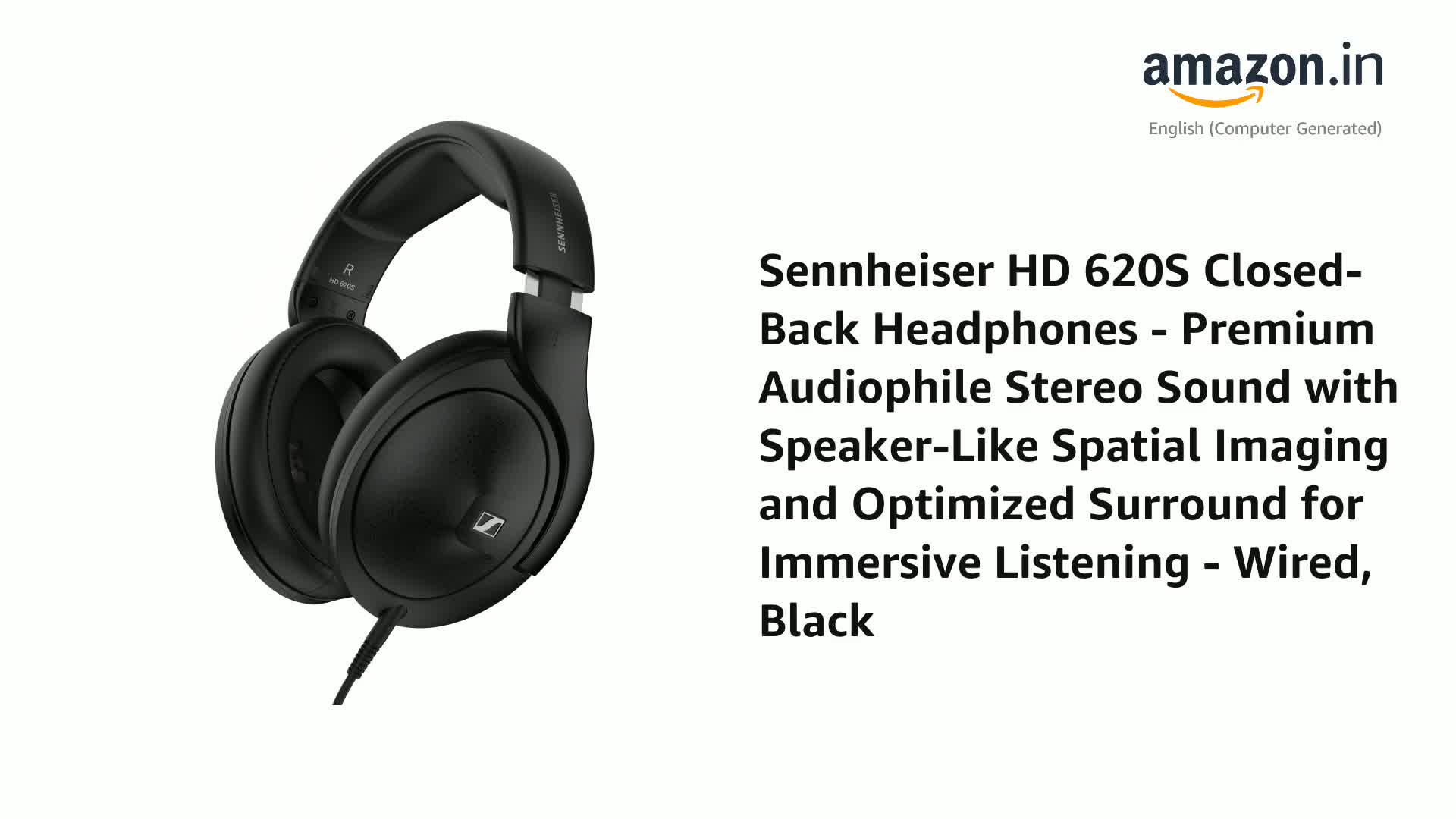 Sennheiser HD 620S Closed-Back Headphones - Premium Audiophile
